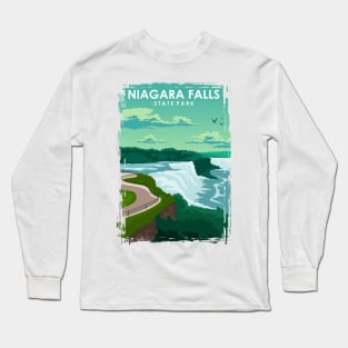 Niagara Falls State Park Travel Poster Long Sleeve T-Shirt